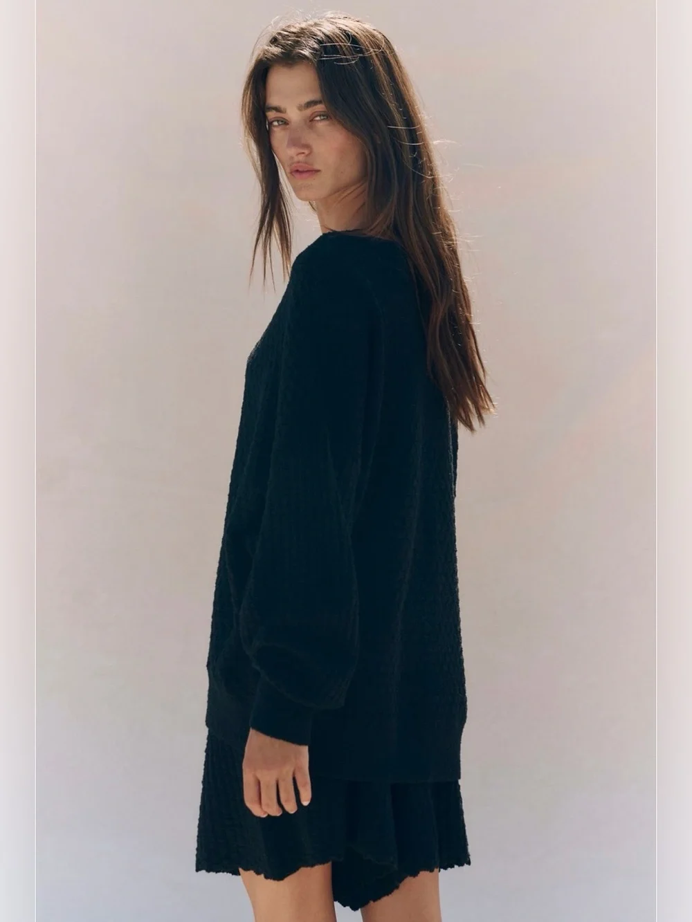 Free People Rowan Sweater Short Set